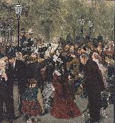 Adolph von Menzel Abreise Konig Wilhelms I oil painting